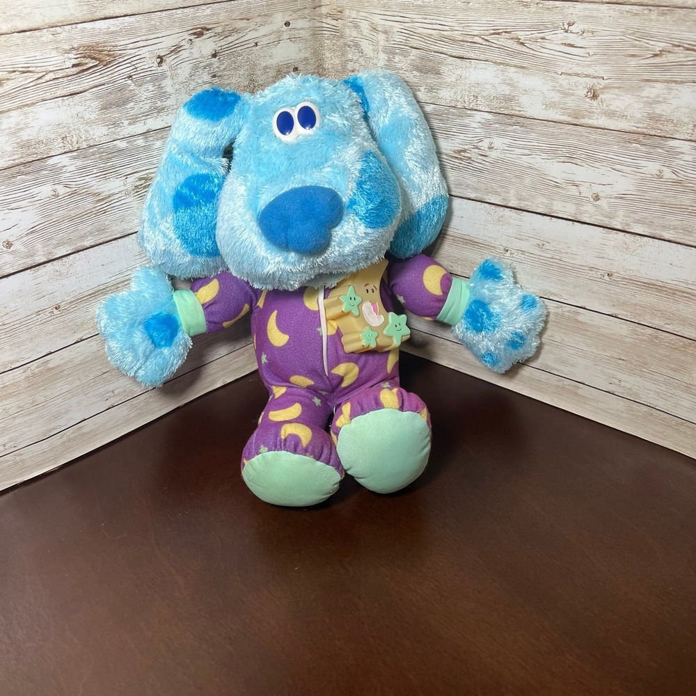 2004 fisher price bedtime singing light up blues clues dog plush 13" tall